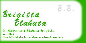 brigitta blahuta business card